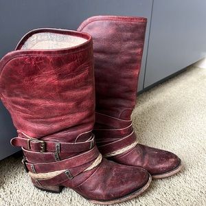 Freebird Boots Drove size 7 maroon